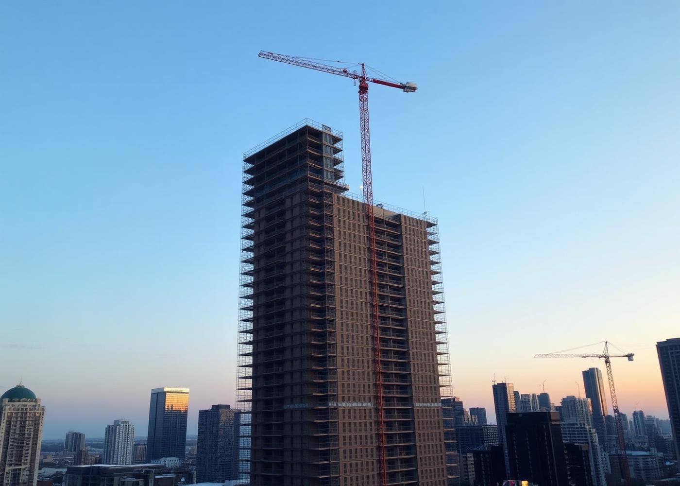 High-rise tower under construction